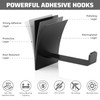 Everlling Adhesive Hooks Long 4 Pack, Large Sticky Hanger Wall