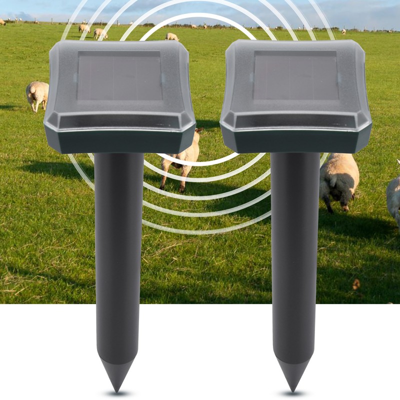 2PCS Ultrasonic Solar Snake Mouse Pest Rodent Repeller Anti Mosquito