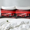 Homemissing Red Racing Car Duvet Cover Set Boys Girls Speed
