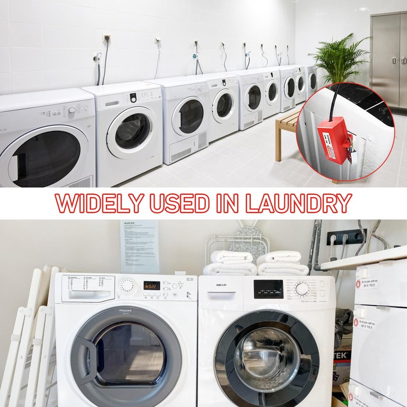 Power Plug Protective Box, Red Socket Lock, Plug Lockout, Washing