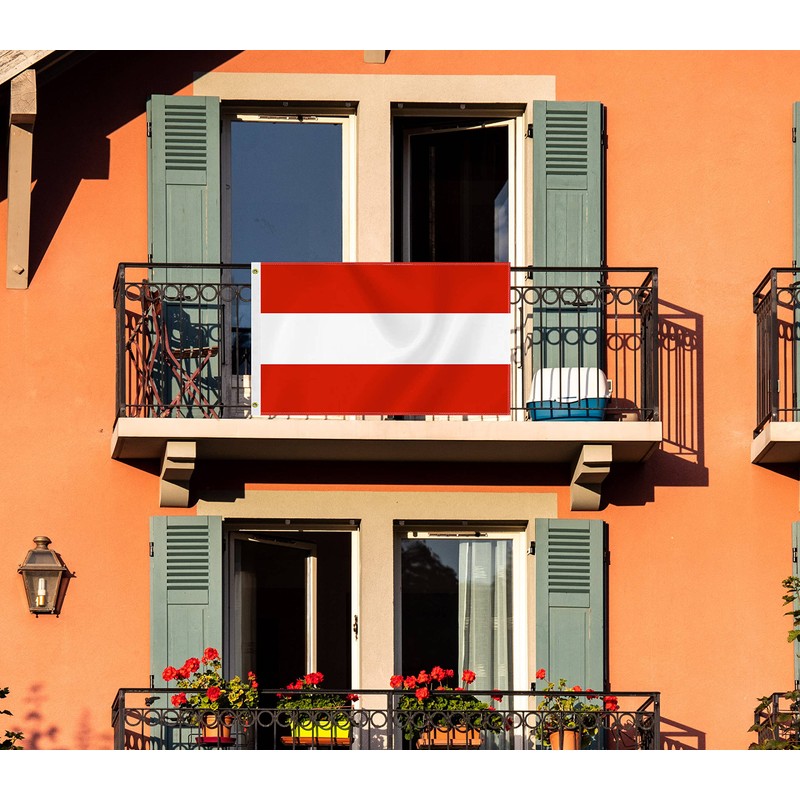 3×5 FT Austria Flag, Large 75D Austrian National Outdoor Banner,Decor