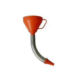 Pressol 02675 Funnel with Flexible Spout of Metal, 160 mm, beige|red|black|grey