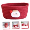 Alipis 2pcs Holiday Organizers Christmas Storage Baskets Woven Rope Baskets
