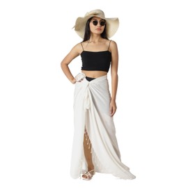 AUZURE Sarong Coverups for Women Indian Tye Dye Ombre Print Swimsuit Pareo Wrap Skirt Beach Swimwear Bikini Cover Up