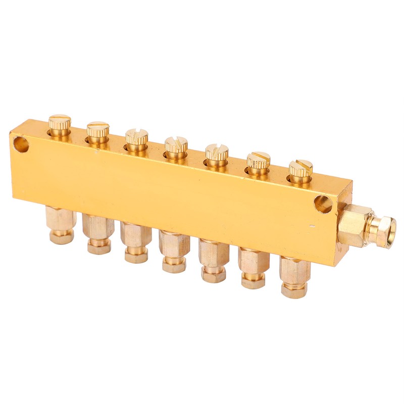 Oil Distributor Adjustable Brass Lube Piston Separator Divider Valve Lubrication