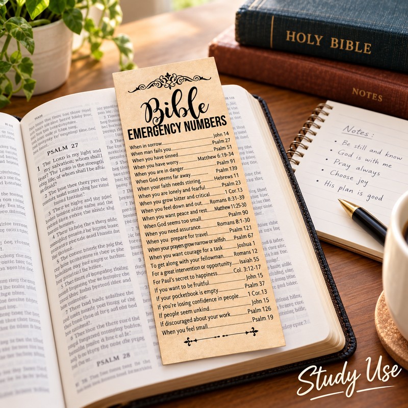 Bible Verse Bookmarks for Reading & Gifts – 50-Piece Emergency