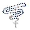 Nazareth Store 8mm Deep Blue Crystal Beads Rosary Necklace with