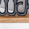 levandeo Lettering "Glück" L30 cm Metal Black Mango Wood Decorative