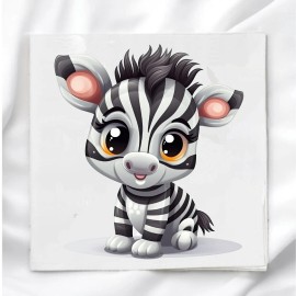 SH Fabric Baby Zebra Fabric Panel for Quilting Crafting Sewing Quilt Block CBZ74960 - 8x8 inches