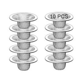 Beyoslf 10PCS Mesh Sink Drain Strainer Bathroom, 2.75" Stainless Steel Slop Basket Filter Trap Hair Catcher, Tub Drain Screen Filter Cover Mesh Bathroom Bathtub RV Laundry Lavatory Balcony Utility
