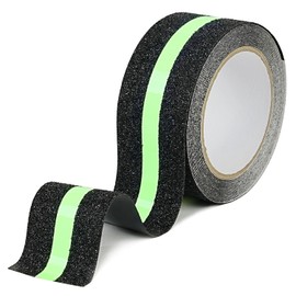 CHUANGSEED Heavy Duty Glow In The Dark Anti Slip Tape 2" x 33Ft (5cm x 10m) High Traction For Outdoor/Indoor Safety Non Skid Roll Traction Tread grip Tape Fluorescent Tape