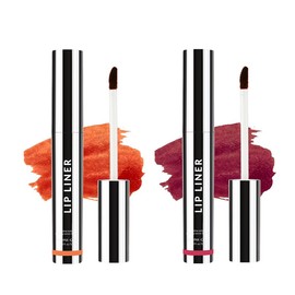 2 PCS Peel off Lip Liner, Lip Liner Stain Tattoo, Long Lasting & Waterproof Lip Pencil, High Pigmented Tattoo Lips Liner, Lip Contour Kit, Smudge Proof Lip Tint, Charming Matte Lips Makeup, 04+05