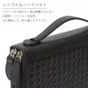 Groove Gear Braided Second Bag Men's Long Wallet Genuine Leather