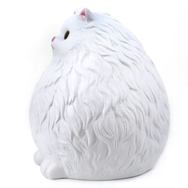 Winsterch Cat Piggy Bank,Coin Piggy Bank Money Saving Box Gifts for Kids Girls Boys,Ceramic Piggy Coin Bank,Practical Gifts for Birthday Christmas,White Piggy Bank,7.49 x 5.9 inches