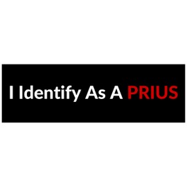 Vegamax I Identify As A Prius Waterproof Vinyl Bumper Sticker for Cars Trucks Laptop
