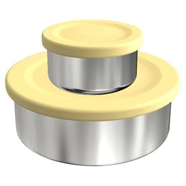 EcoCocoon Stainless Steel Leak-Proof Snack Pots - Set of 2, Limoncello