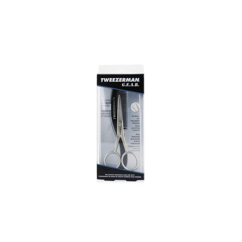 TWEEZERMAN Moustache Scissors and Comb, 1 EA
