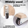 Deozu 4 Pcs Low Profile Casters, Rubber Low Profile Caster