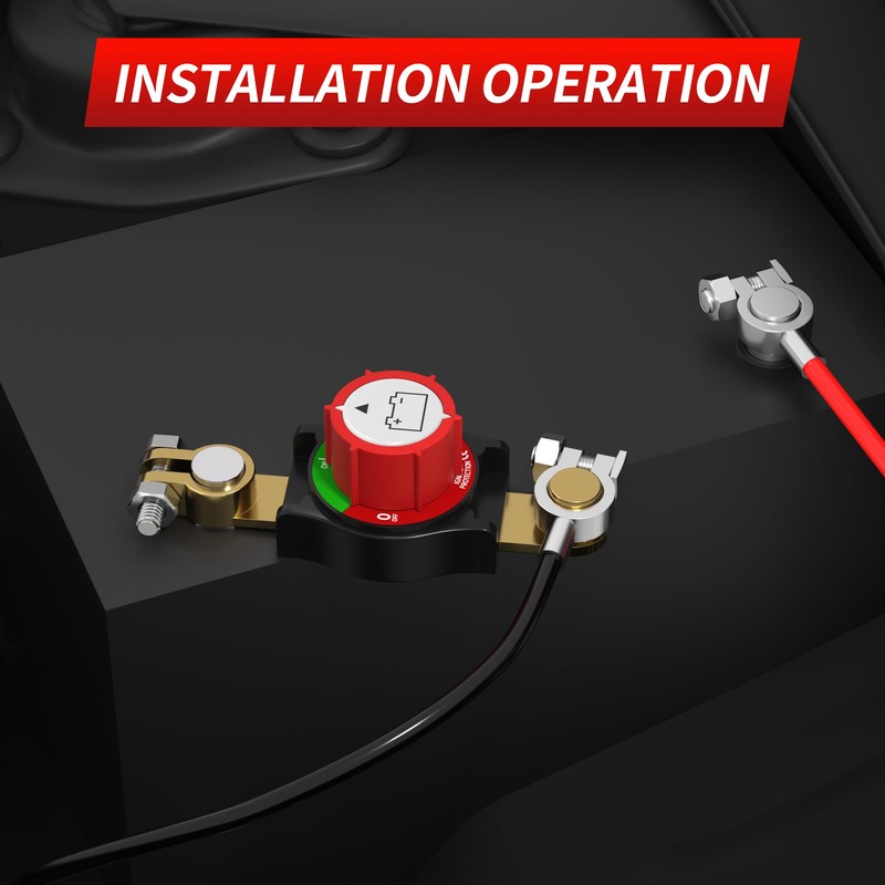 Battery Disconnect Switch 12V 300A Side Post Battery Switch Negative