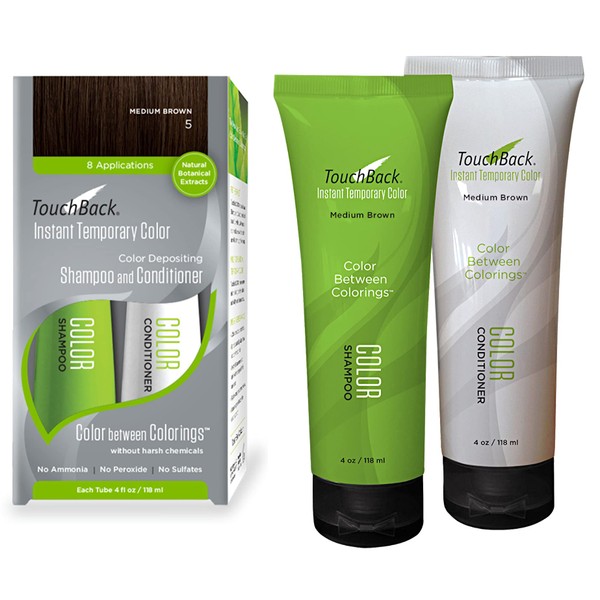 TouchBack Color Shampoo and Conditioner Set (Medium Brown)