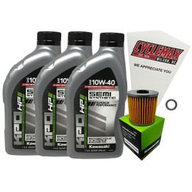 Cyclemax Oil Change Kit compatible with 1987-2023 Kawasaki KLR650 KLR 650