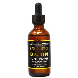 Jamaican Wild Black Rice Bran Biotin Oil 2oz w/Free Nail File