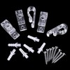 ZUJIACUN 8 Pcs Clear Plastic Curtain P Clips, Child Safety
