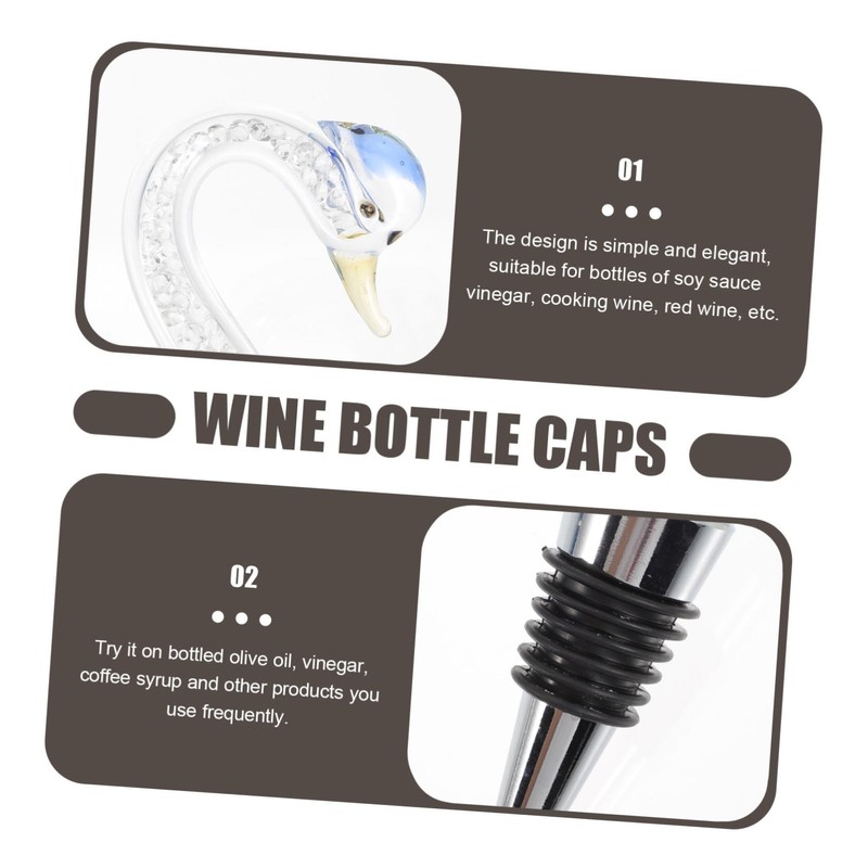 LABRIMP Wine Stopper Decorative Swan Shape for Wedding Festival and