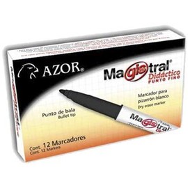 Marcador P/Pintarron P/B 84001 Negro Didactico P/Bala C/12