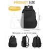 VECAVE School Backpack Black Waterproof Bookbag Casual Lightweight Travel Rucksack