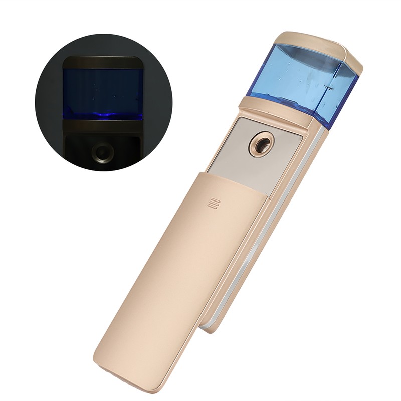 Portable Gold Nano Spray Face Moisturizing Hydrating Steamer Facial Humidifier