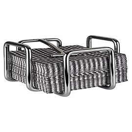 APS Napkin Holder "Hero" Stainless Steel Napkin Stand Holder for Approx. 65 Cocktail Napkins Including Weight 14.5 x 14.5 cm Height 10 cm