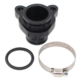 Aluminium Coolant Flange Adapter Water Hose Attachment Aluminium Alloy Water Hose Connector with Clamp and O-Ring Black for 1 Series E88 E82 135i 3 Series E90 E91 E92 E93 335i 335xi Z4 E89 sDrive 35i