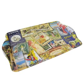 Cartexpo P10297 Mini-Tablett aus Metall, Patchwork Provence