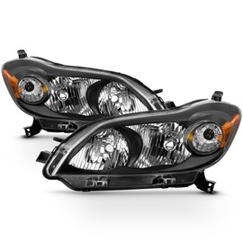ACANII - For 2009-2013 Toyota Matrix Black Headlights Headlamps Aftermarket Driver + Passenger Side