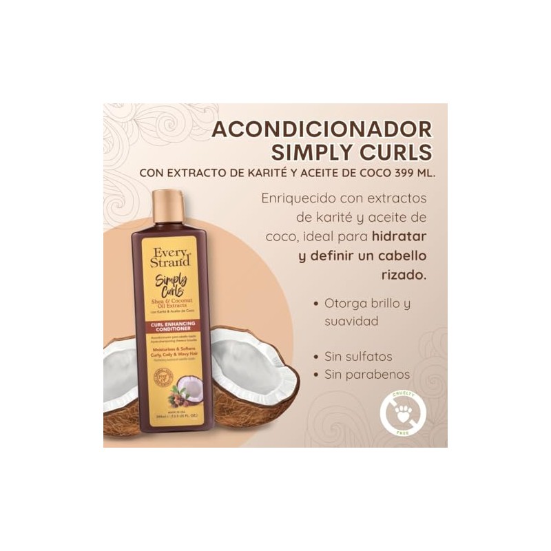 Every Strand Acondicionador para cabello rizado con karite y coco