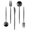 Matte Black Silverware Set for 4, IBIILII JEFF 20 Pieces