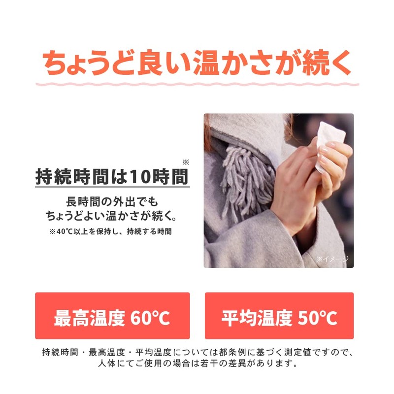 Iris Ohyama Portable Family Disposable Warmers, Stick-On, Mini Size, 30