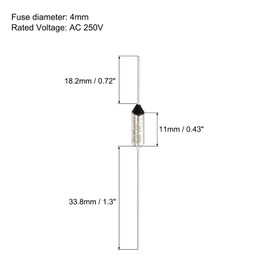 sourcing map 10 Pcs Metal Temperature Thermal Fuse RY125 125 °C 257 °F 15A 250V Cutoff Thermal Fuse for Motor Transformer Electric Industrial Home Appliance