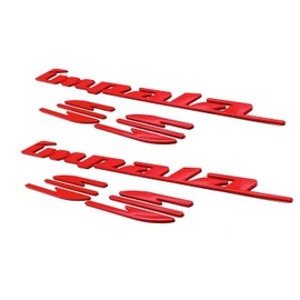 Rear Quarter Panel Emblem Badge Replacement for 1994 1995 1996 Impala Ss 2Pcs (Red)