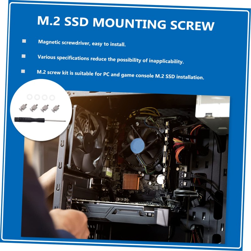 TEHAUX 1 Set SSD Mounting Screw Kit for Motherboards Durable