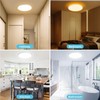 libtit 12 Inch White LED Ceiling Light with Night Light