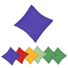 Pack of 6 Cornhole Bags, Can Throwing Nylon Bean Bags Throw, Indoor Outdoor Games Fun Party Game Children Throw Toy Gifts (10 x 10 cm)