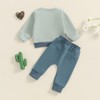 Toddler Baby Boy Tracksuit Clothes Contrast Color Long Sleeve Sweatshirt