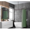 Utopia Alley Rustproof Wall Mounted Aluminum D-shape Shower Rod With