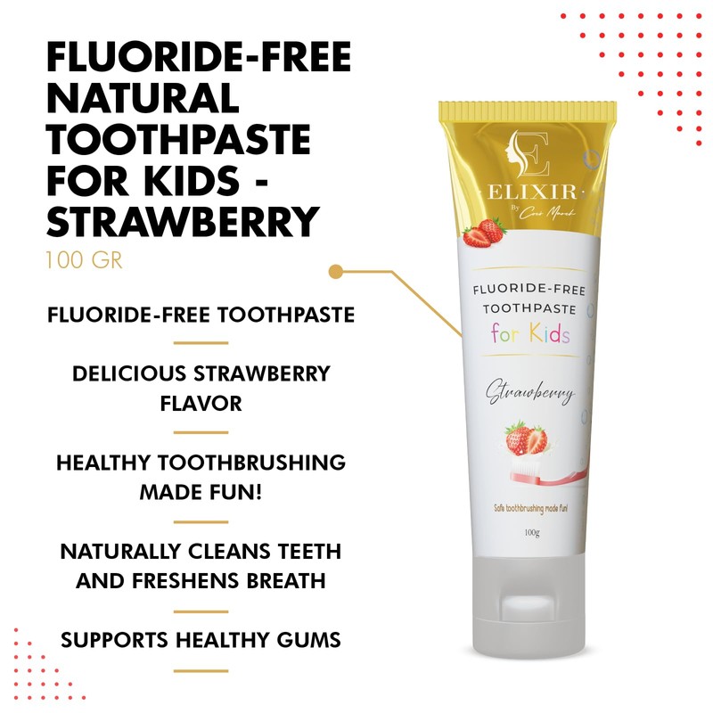 Elixir by Cocó March Fluoride Free Brightening Natural Toothpaste Strawberry