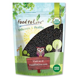 Food to Live Organic Black Lentils, 5 Pounds – Non-GMO, Whole Dry Pulses, Raw, Sproutable, Kosher, Vegan, Bulk Legumes, Black Masoor Daal. Rich in Thiamin, Folate, Protein. Great for Tacos, Soups