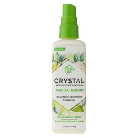 Crystal Deodorant Spray 4 Ounce Vanilla & Jasmine (118ml) (Pack of 3)