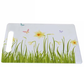 Bcumuq Spring Field Cutting Board Butterflies Meadow Grass Springtime Park Grip Handle Chopping Boards Cutting Board for Kitchen Plastic 16" x 10" x 0.24"