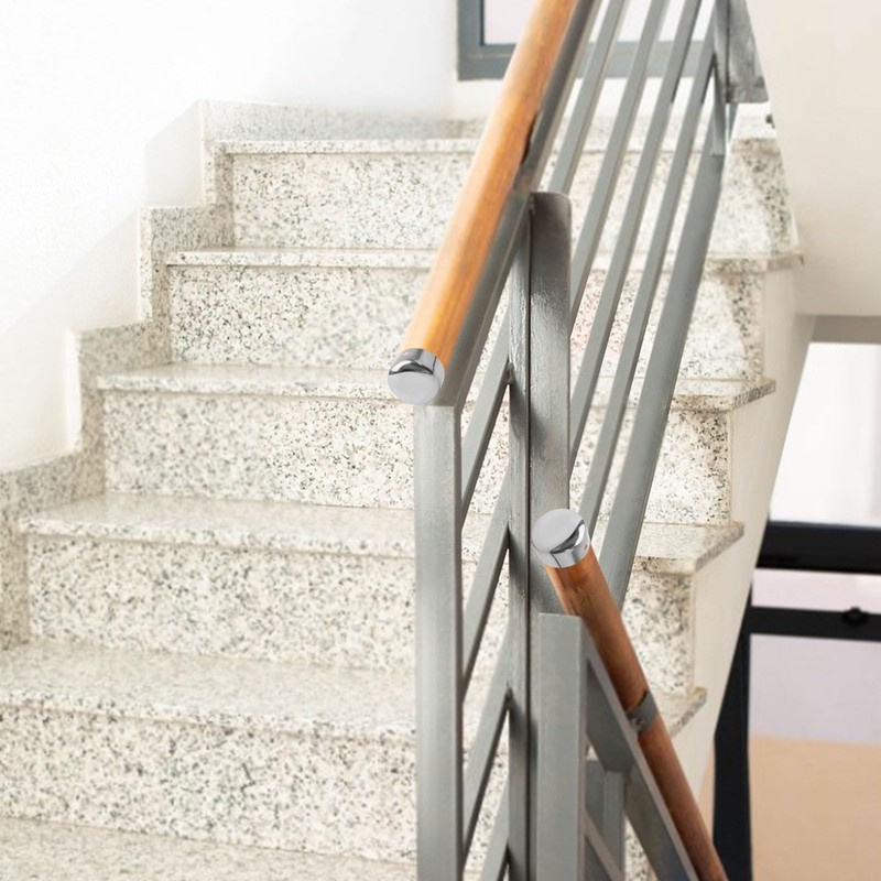 UFURMATE Handrail End Cap, 8PCS Stainless Steel Round Handrail End